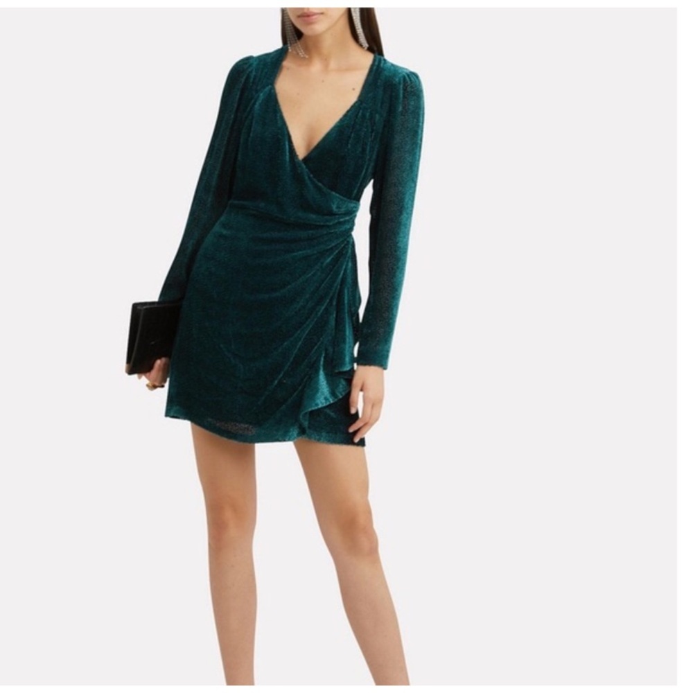 Intermix Brooke Burnout Dress in Green